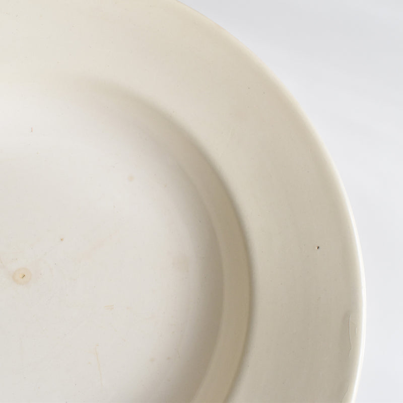 Vintage Deep Plate, Digoin & Sarreguemines, Simple, Cream G
