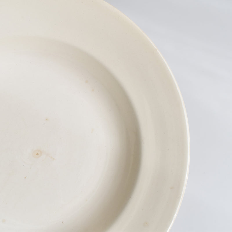 Vintage Deep Plate, Digoin & Sarreguemines, Simple, Cream G