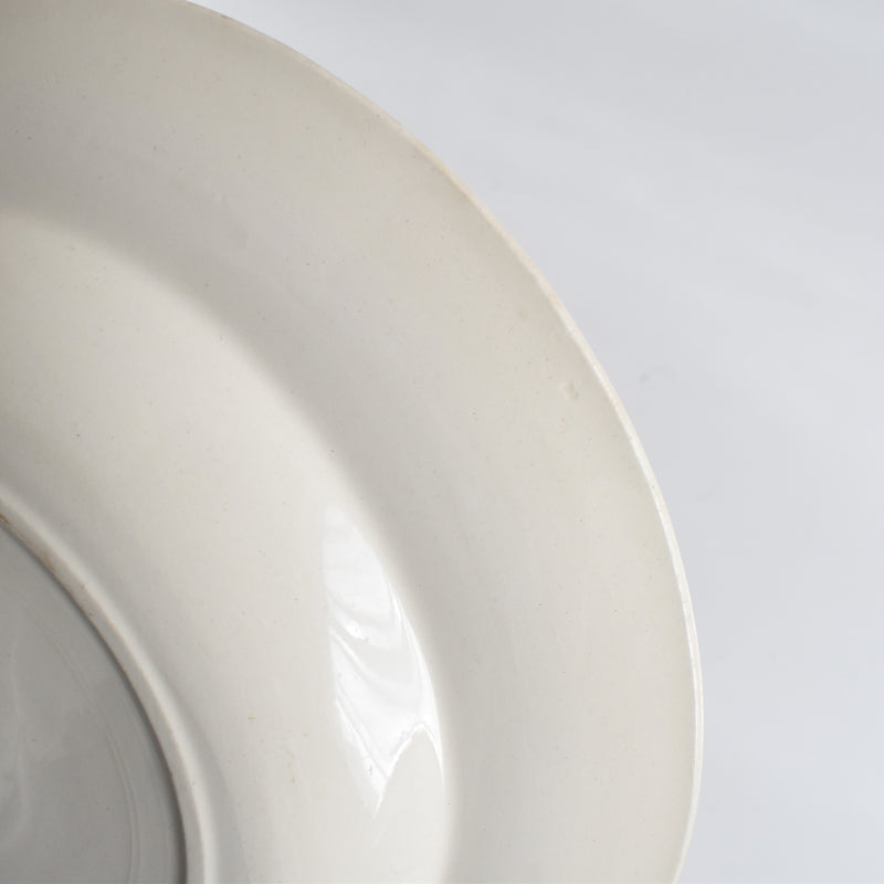 Vintage Deep Plate, Digoin & Sarreguemines, Simple, Cream G