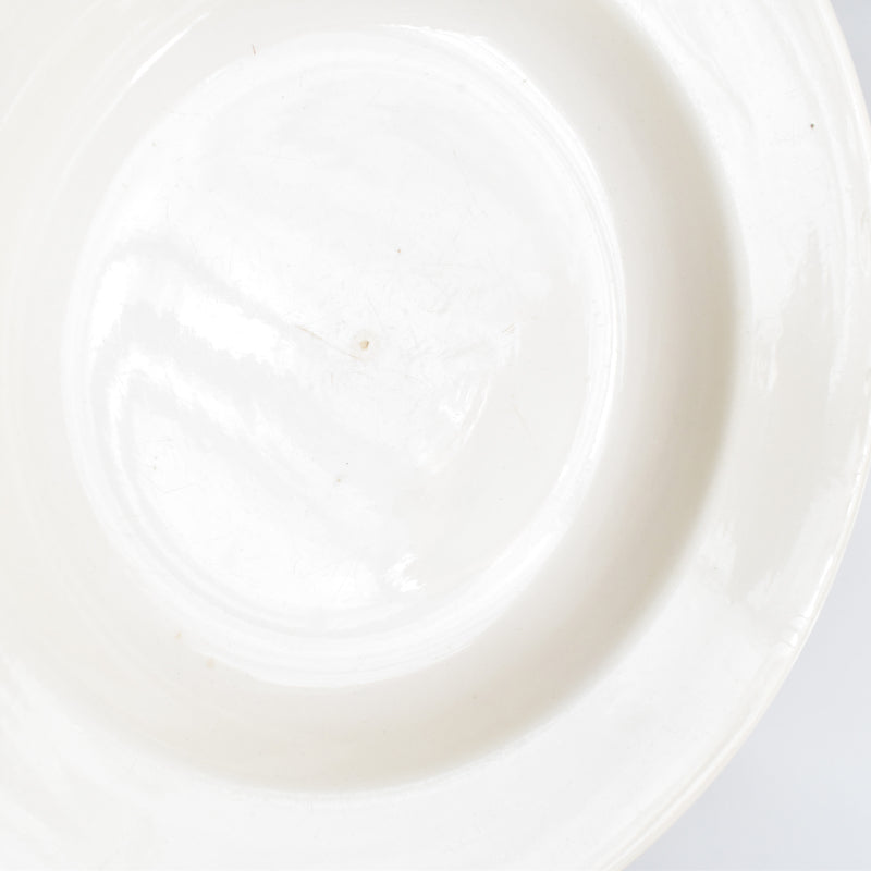 Vintage Deep Plate, Digoin & Sarreguemines, Simple, Cream G