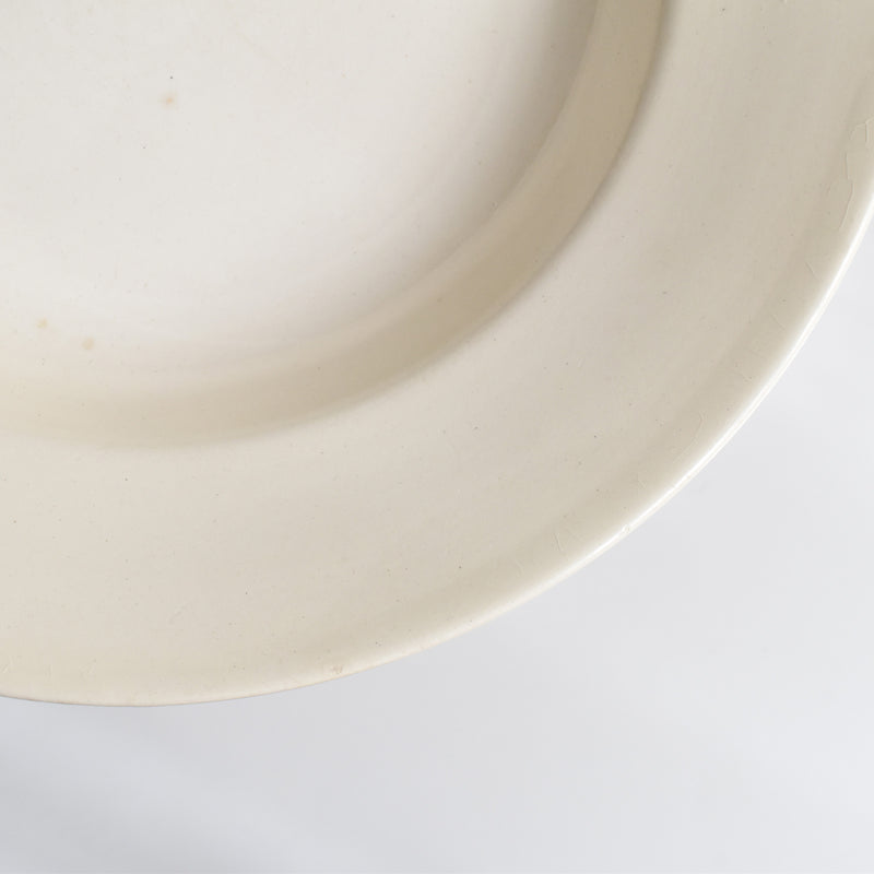 Vintage Deep Plate, Digoin & Sarreguemines, Simple, Cream G