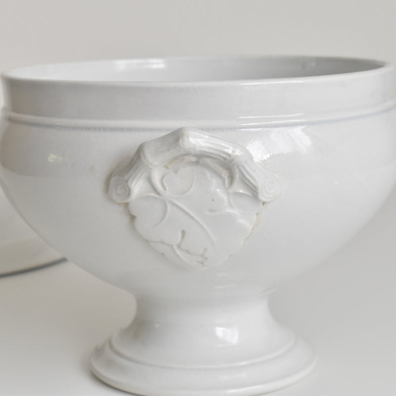 Antique Soup Tureen, H&B Choisy le Roi, White