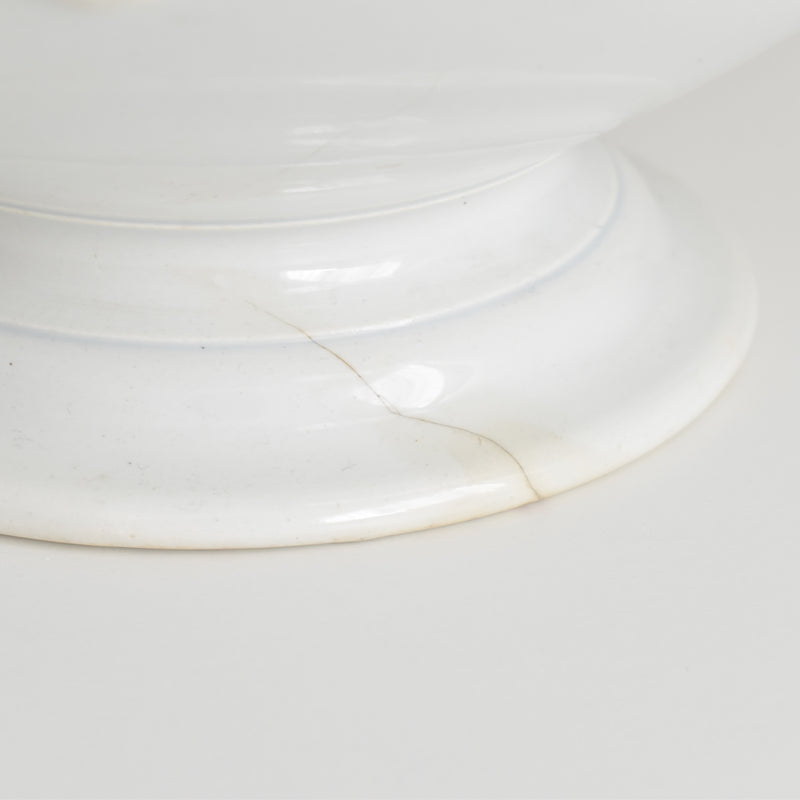 Antique Soup Tureen, Creil et Montereau, White