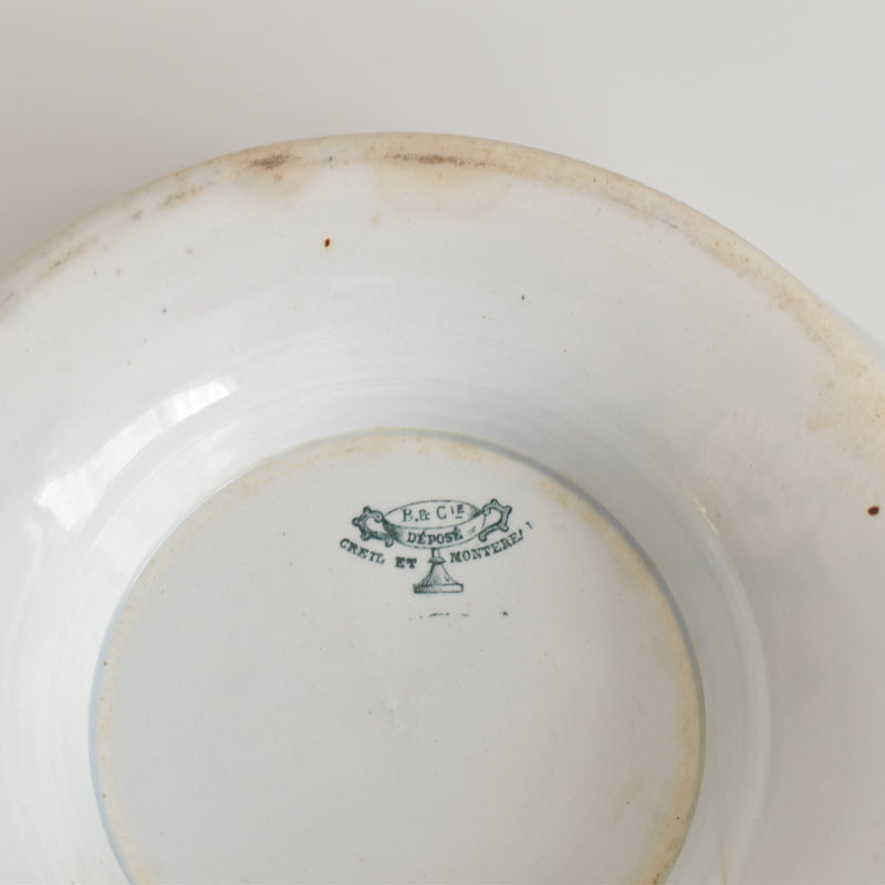 Antique Soup Tureen, Creil et Montereau, White
