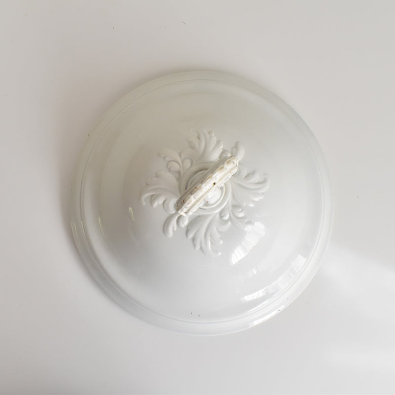 Antique Soup Tureen, Creil et Montereau, White