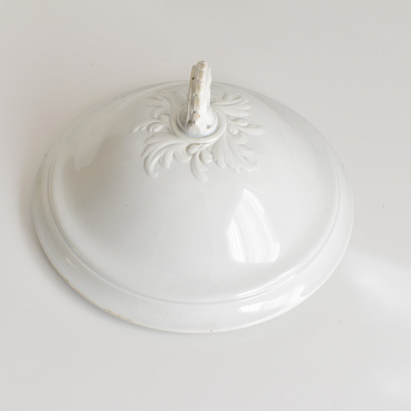 Antique Soup Tureen, Creil et Montereau, White