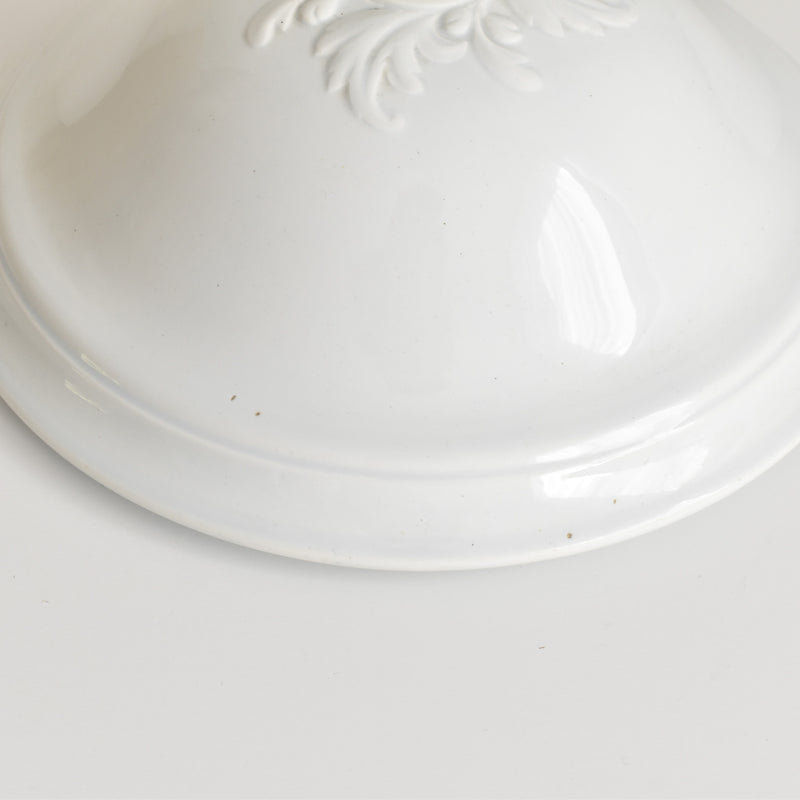 Antique Soup Tureen, Creil et Montereau, White