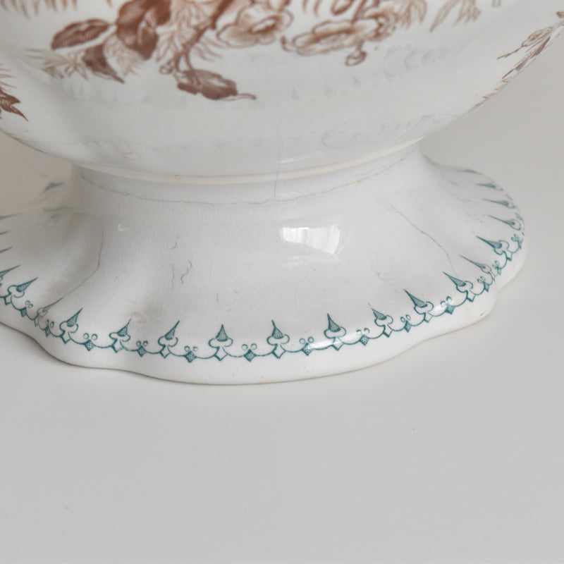 Antique Soup Tureen, U&C Sarreguemines Flore