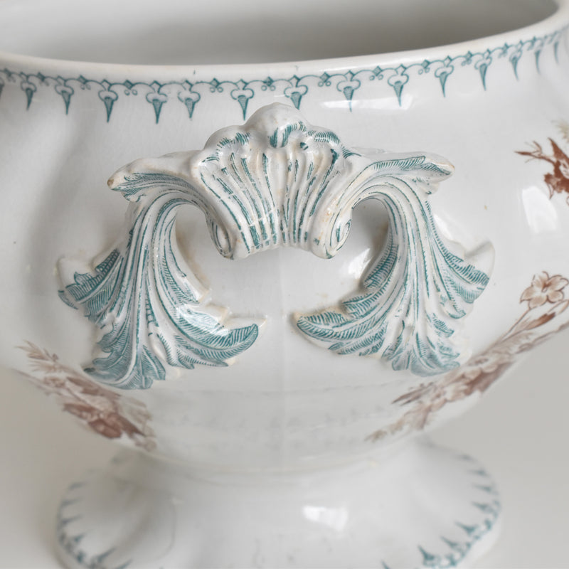 Antique Soup Tureen, U&C Sarreguemines Flore