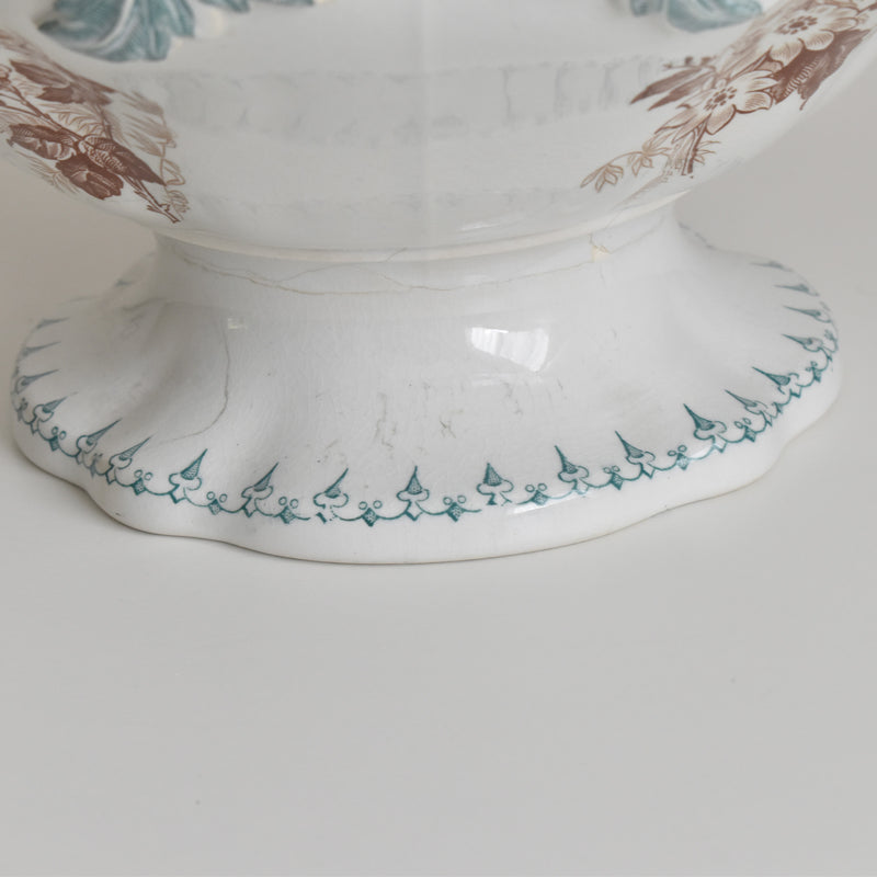 Antique Soup Tureen, U&C Sarreguemines Flore