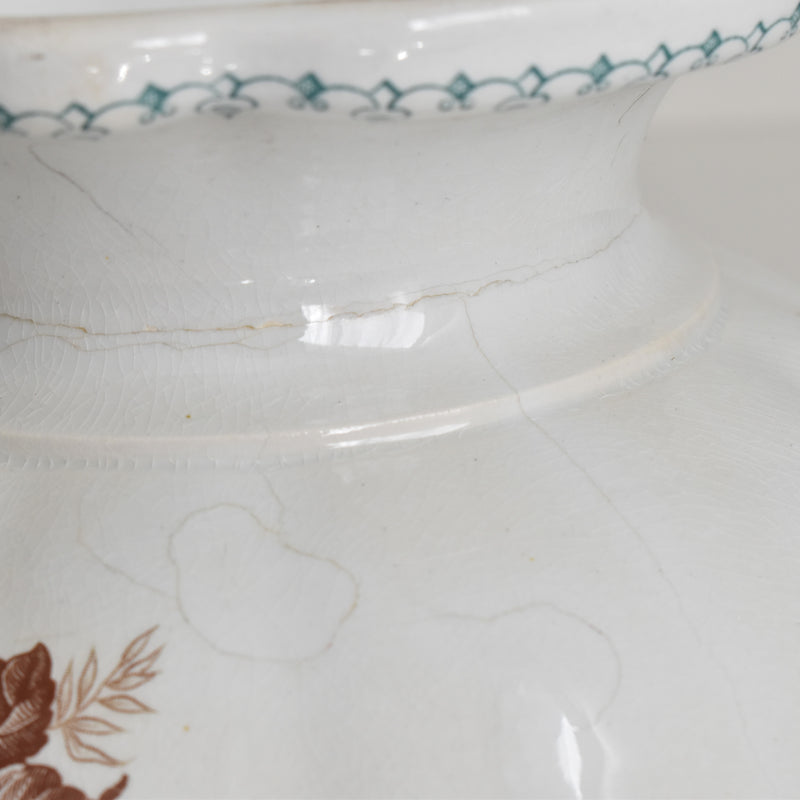 Antique Soup Tureen, U&C Sarreguemines Flore
