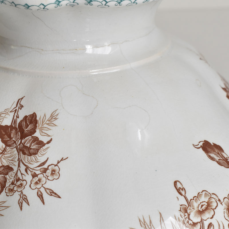Antique Soup Tureen, U&C Sarreguemines Flore