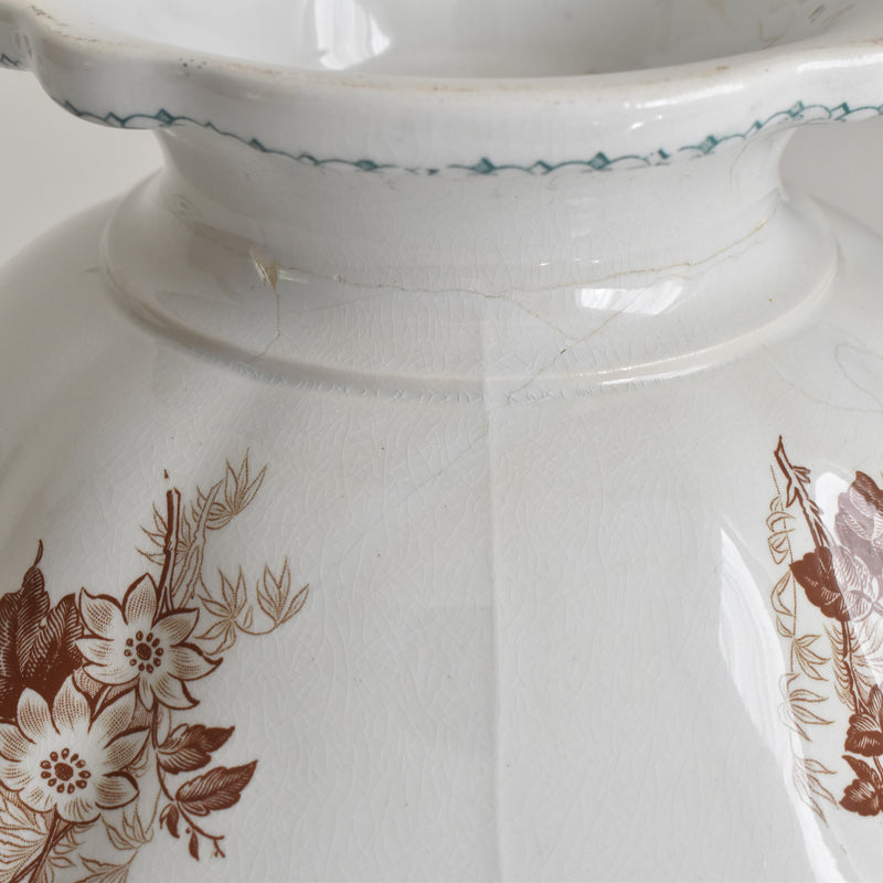 Antique Soup Tureen, U&C Sarreguemines Flore
