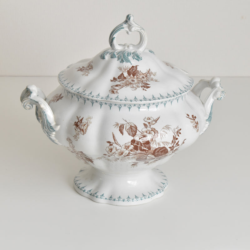 Antique Soup Tureen, U&C Sarreguemines Flore