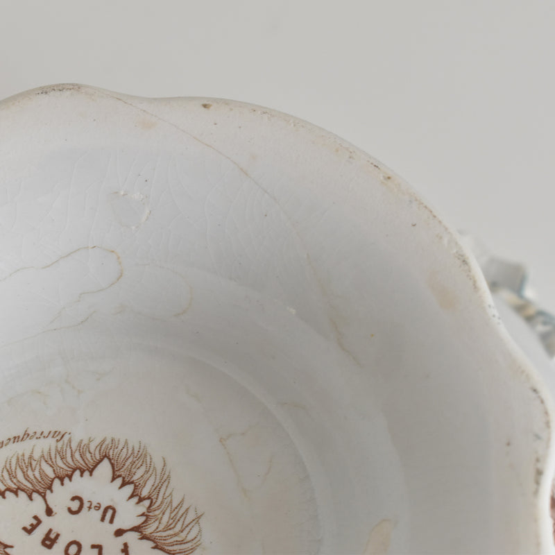 Antique Soup Tureen, U&C Sarreguemines Flore