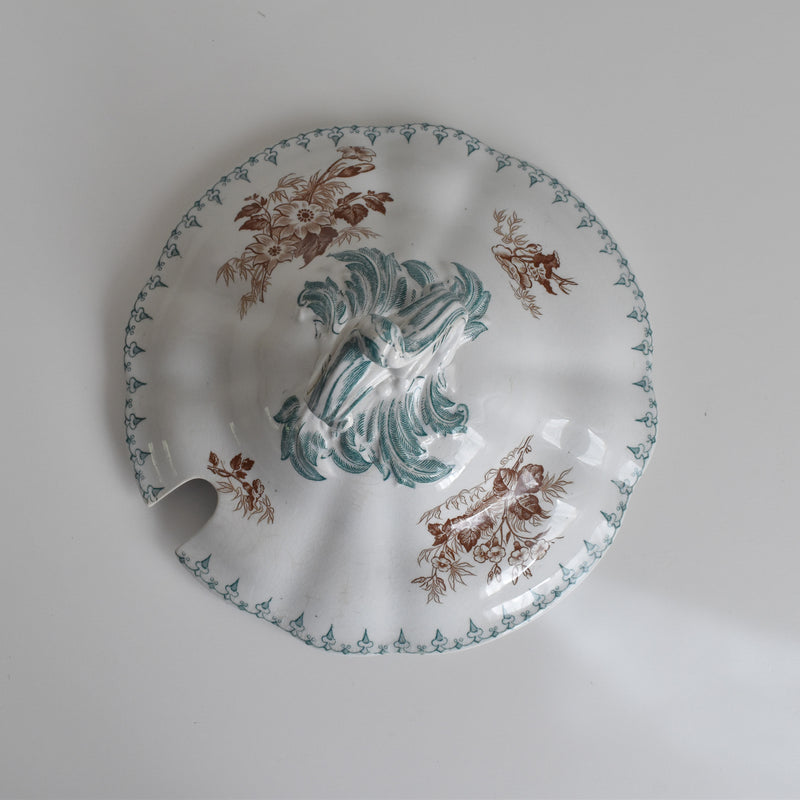 Antique Soup Tureen, U&C Sarreguemines Flore