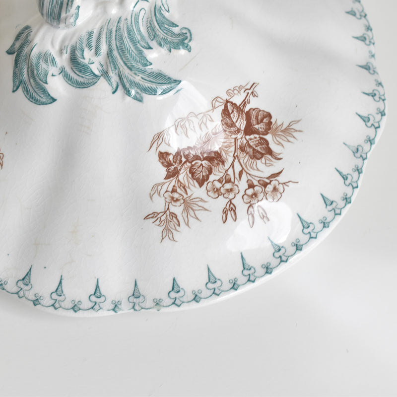 Antique Soup Tureen, U&C Sarreguemines Flore