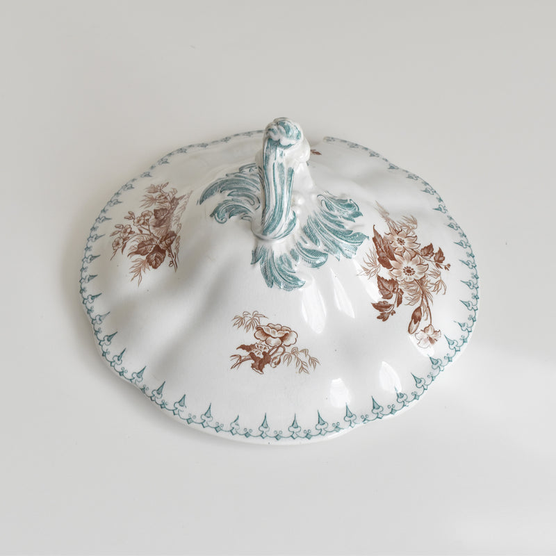 Antique Soup Tureen, U&C Sarreguemines Flore