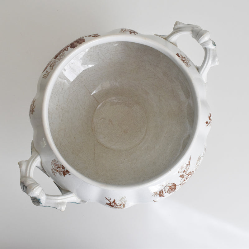 Antique Soup Tureen, U&C Sarreguemines Flore