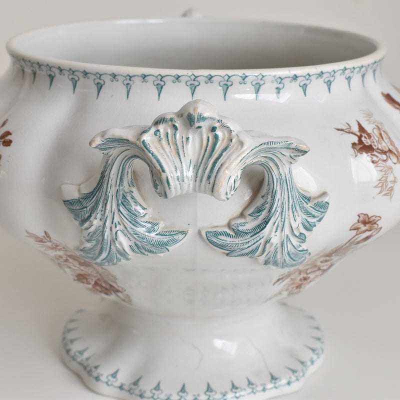 Antique Soup Tureen, U&C Sarreguemines Flore