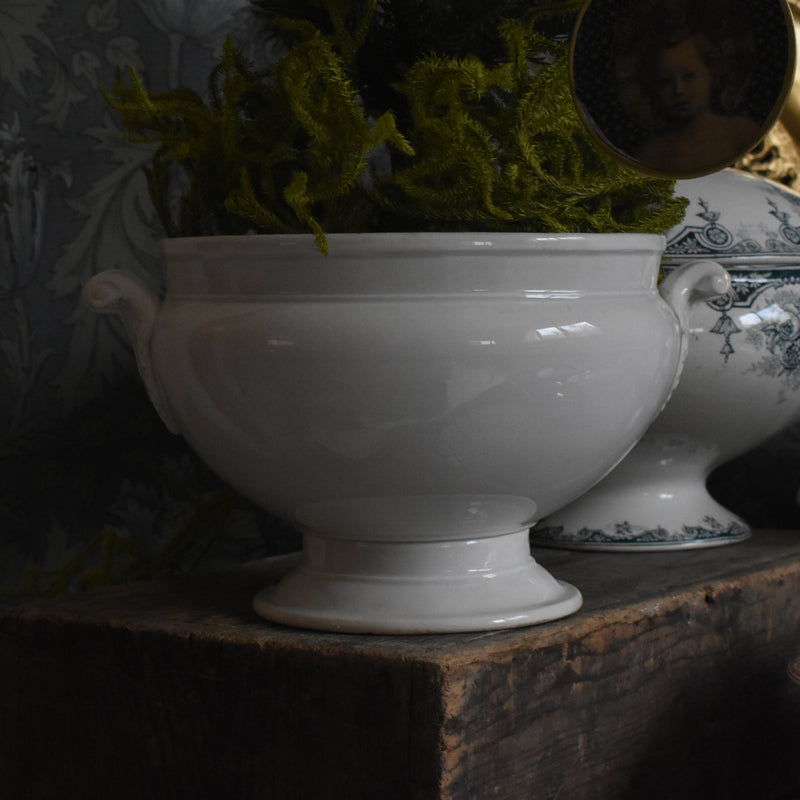 Antique soup tureen (without lid) LM&Cie Creil-Montereau White A