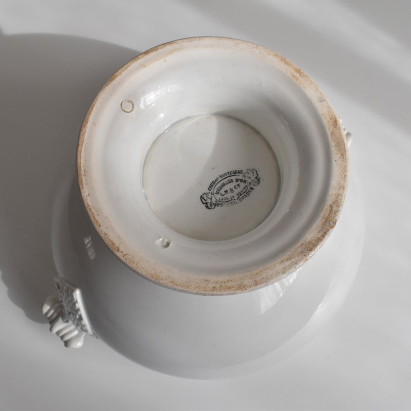 Antique soup tureen (without lid) LM&Cie Creil-Montereau White A