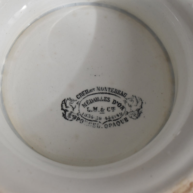 Antique soup tureen (without lid) LM&Cie Creil-Montereau White A