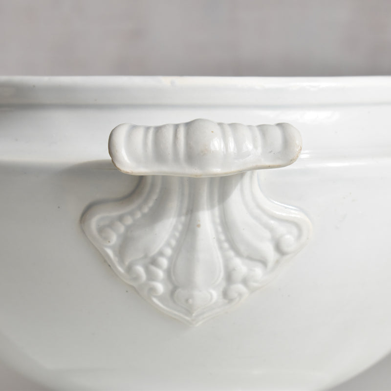 Antique Soup Tureen (no lid) LM&Cie Creil-Montereau White B