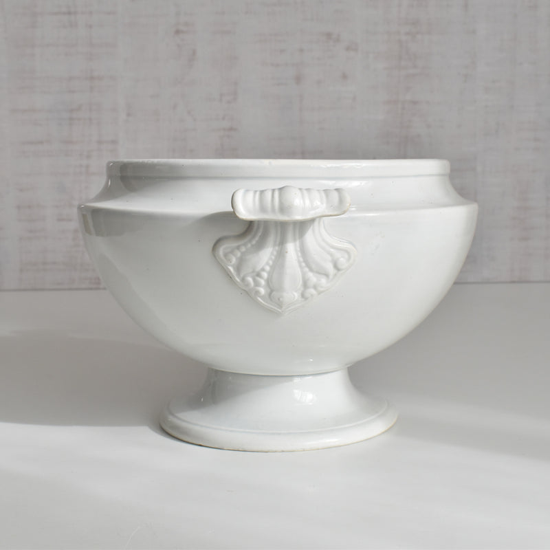 Antique Soup Tureen (no lid) LM&Cie Creil-Montereau White B