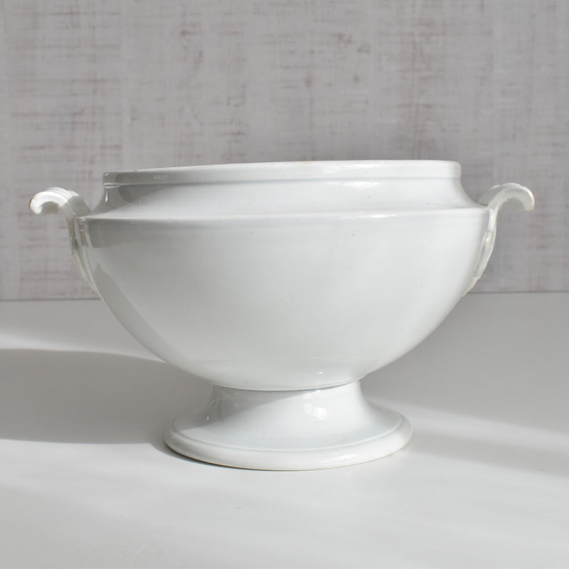 Antique Soup Tureen (no lid) LM&Cie Creil-Montereau White B