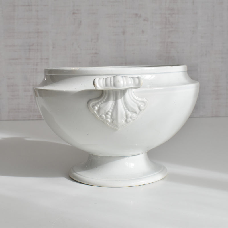 Antique Soup Tureen (no lid) LM&Cie Creil-Montereau White B