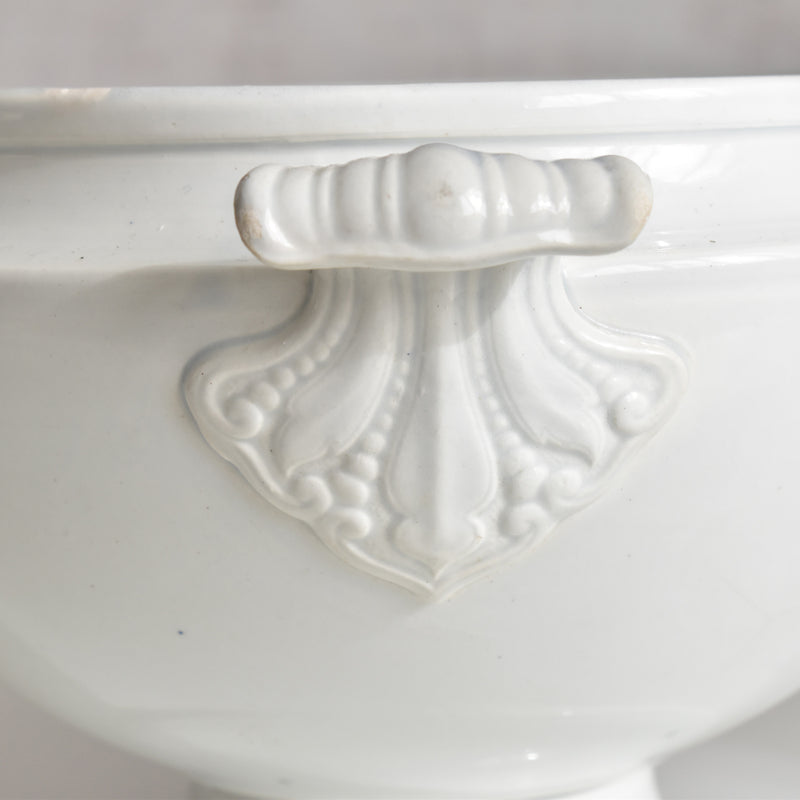 Antique Soup Tureen (no lid) LM&Cie Creil-Montereau White B