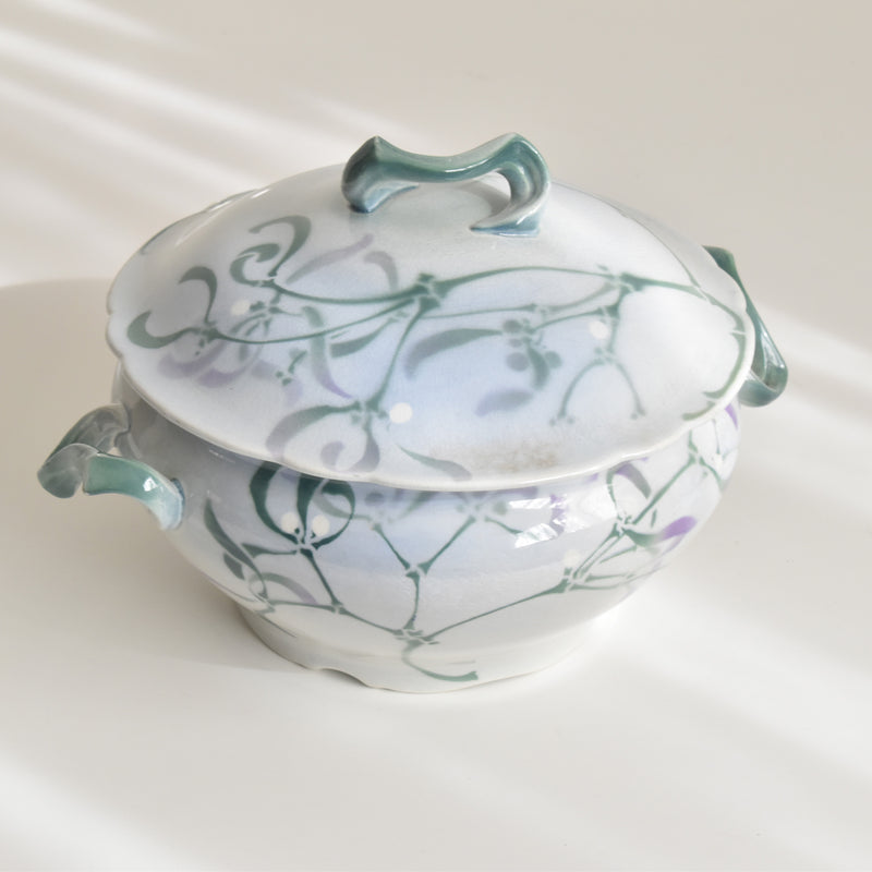 Antique Tureen Luneville GUI (Mistletoe) LACHENAL