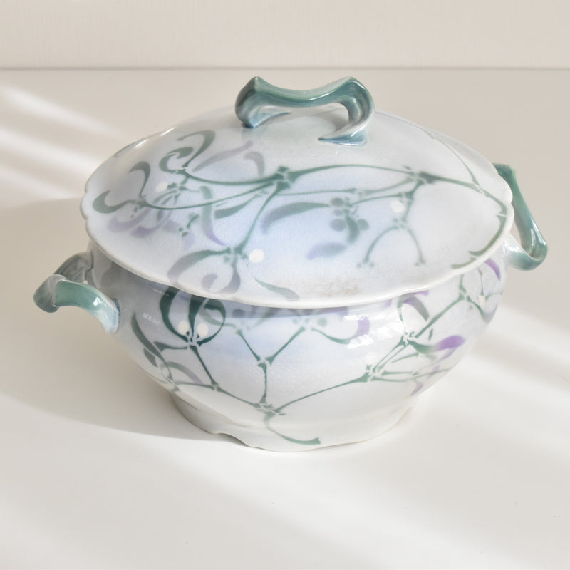 Antique Tureen Luneville GUI (Mistletoe) LACHENAL