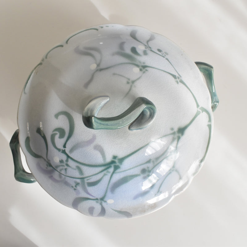 Antique Tureen Luneville GUI (Mistletoe) LACHENAL