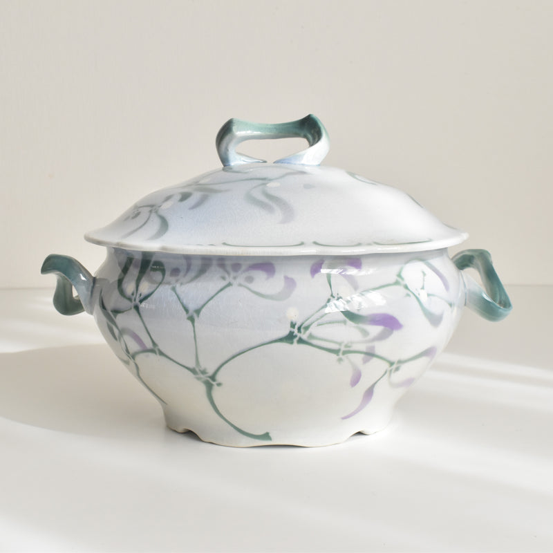 Antique Tureen Luneville GUI (Mistletoe) LACHENAL