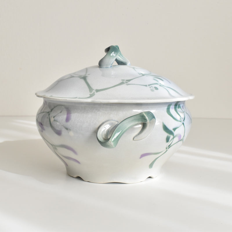 Antique Tureen Luneville GUI (Mistletoe) LACHENAL