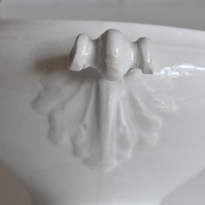 Antique Soup Tureen (no lid) Luneville White