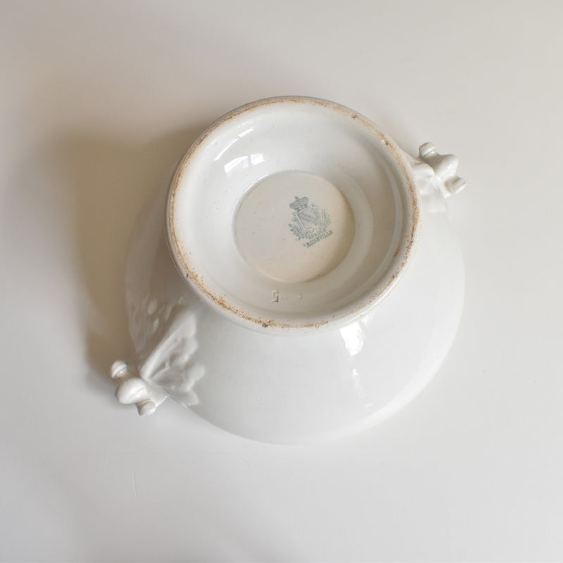 Antique Soup Tureen (no lid) Luneville White