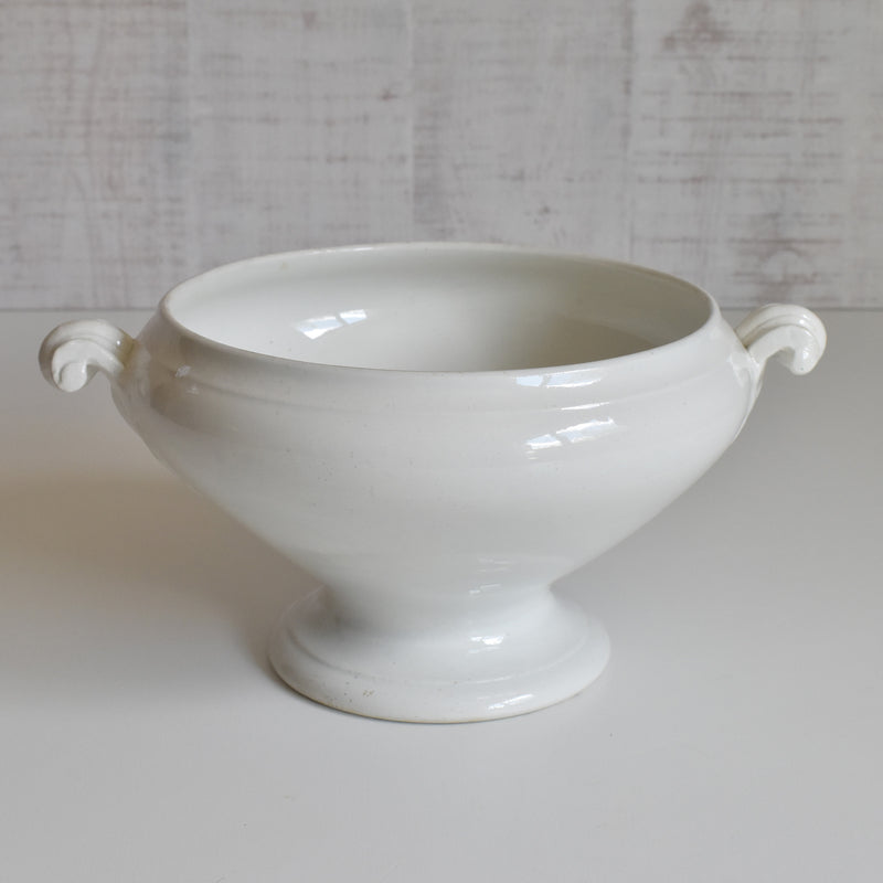 Antique Soup Tureen (no lid) Luneville White