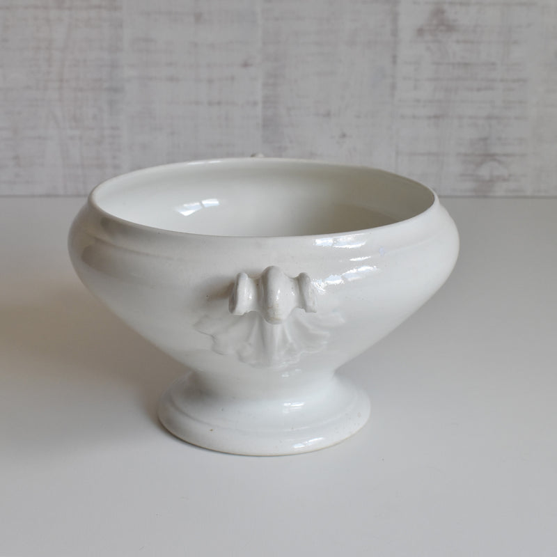 Antique Soup Tureen (no lid) Luneville White