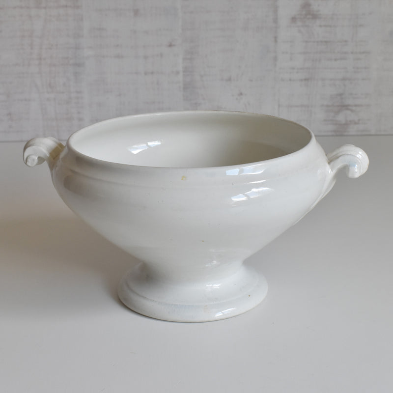 Antique Soup Tureen (no lid) Luneville White