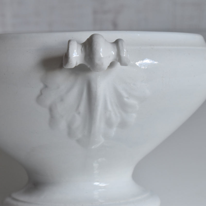 Antique Soup Tureen (no lid) Luneville White