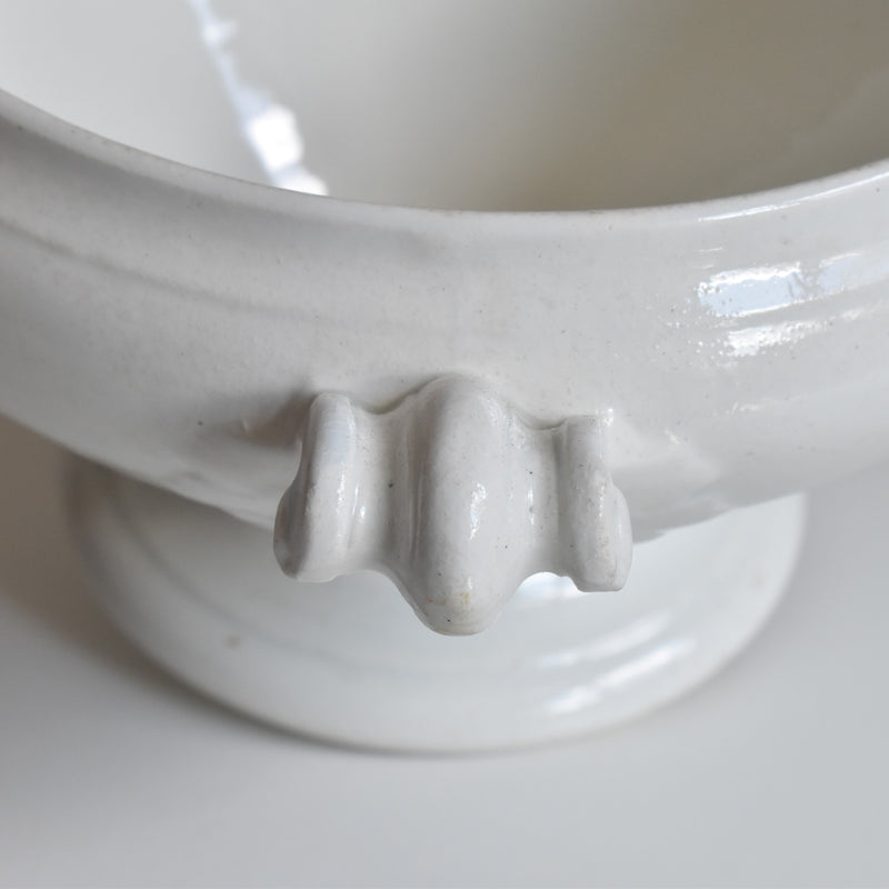 Antique Soup Tureen (no lid) Luneville White