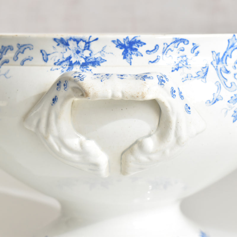 Antique soup tureen, Saint-Amand Anémone