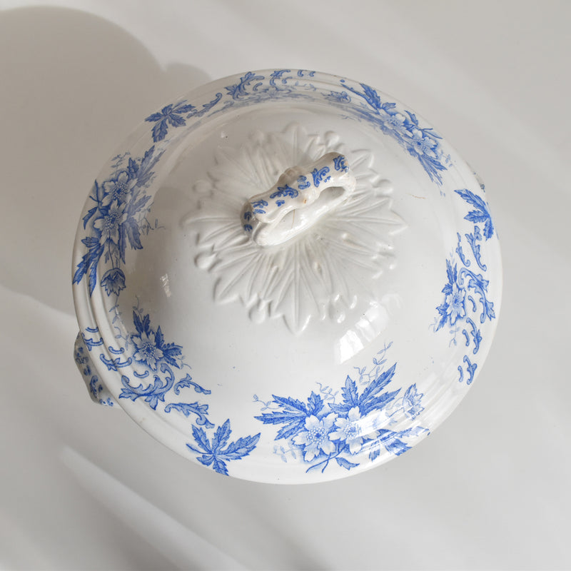 Antique soup tureen, Saint-Amand Anémone