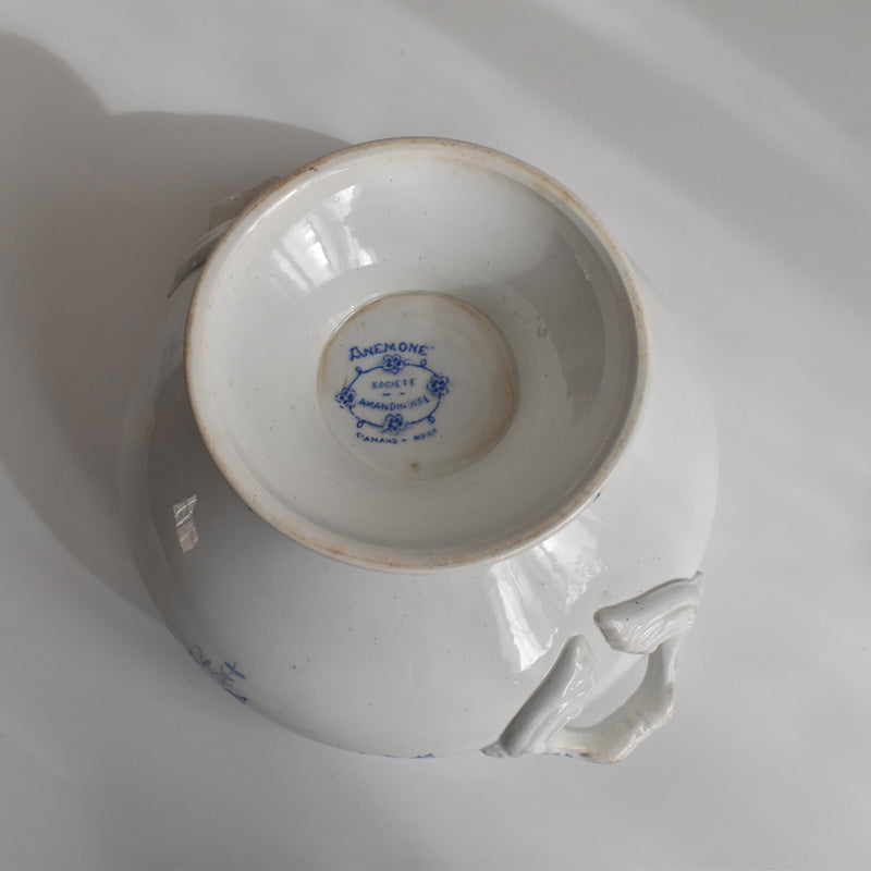Antique soup tureen, Saint-Amand Anémone
