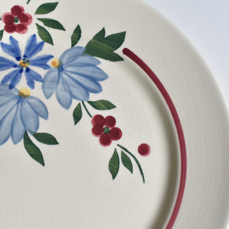 Vintage pedestal plate Digoin & Sarreguemines ChampFleury