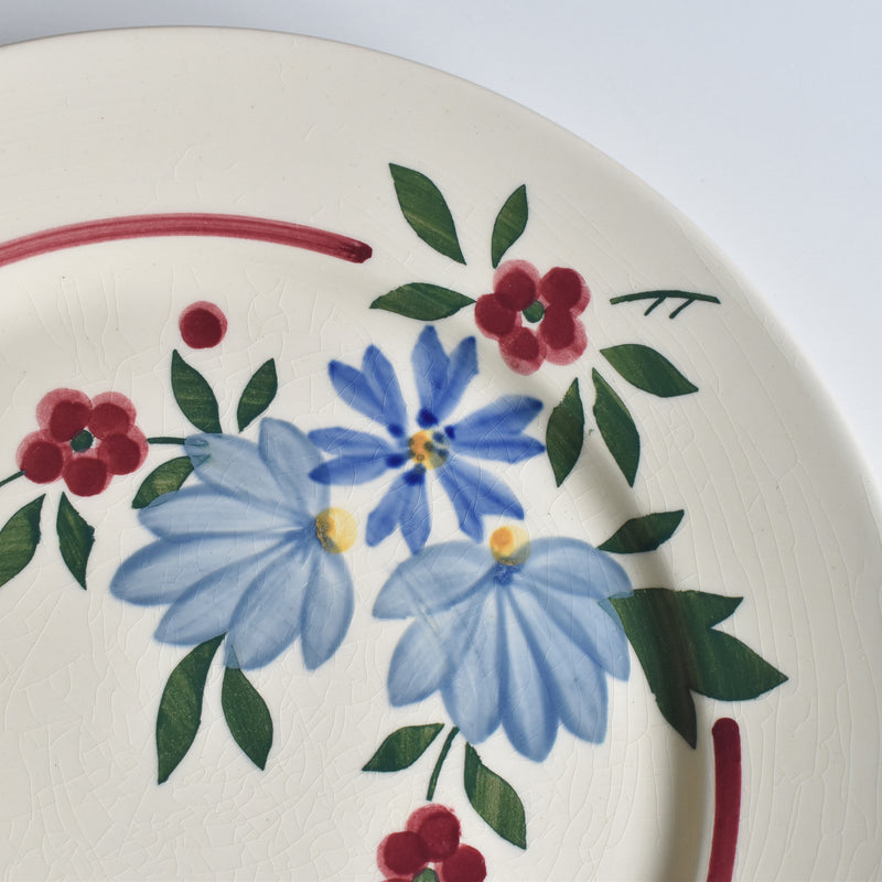 Vintage pedestal plate Digoin & Sarreguemines ChampFleury