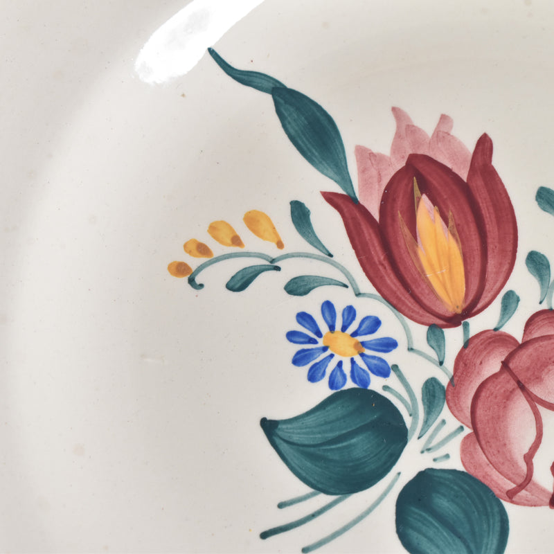 Vintage Pedestal Plate Digoin & Sarreguemines Yann